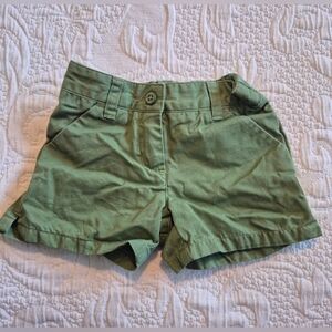 Janie and Jack girls size 3-6 months green shorts strawberry line 2010 layette